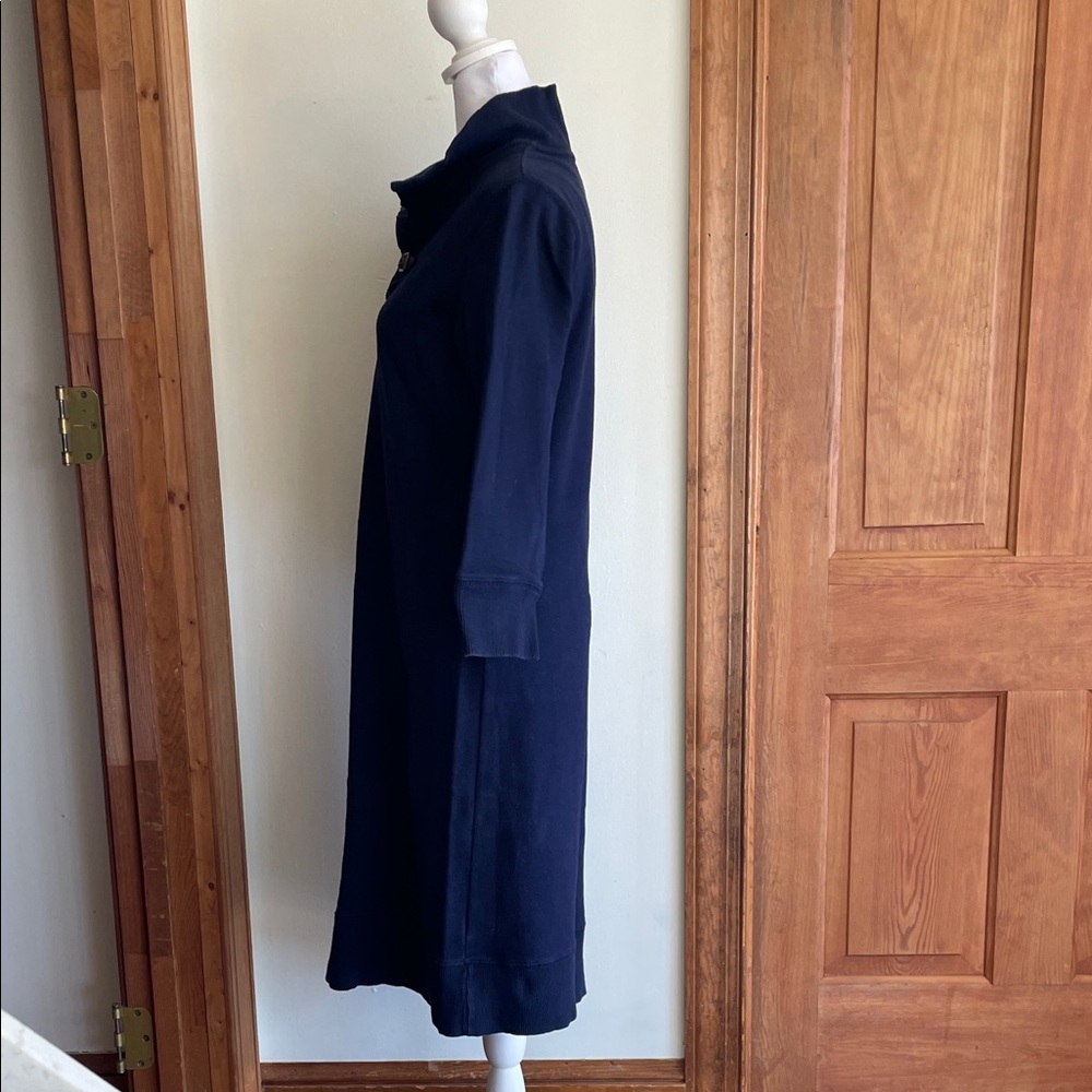 LAUREN JEANS CO. Ralph Lauren Navy Blue Cotton Knit Sweater Dress M Vintage - Picture 10 of 15